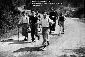 1950 la Salette, groupe de queue au retour